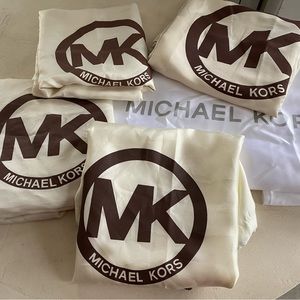 Lot of 5 Michael Kors Protective Satin Dust Bags